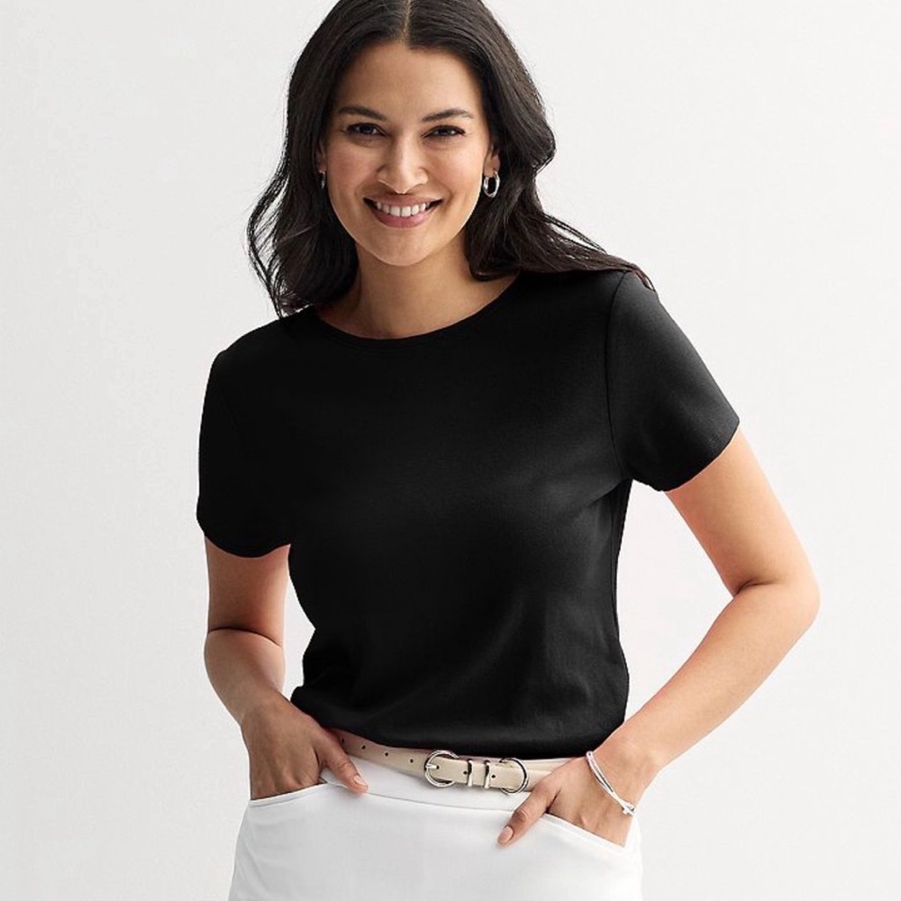 Croft & Barrow Black Tee